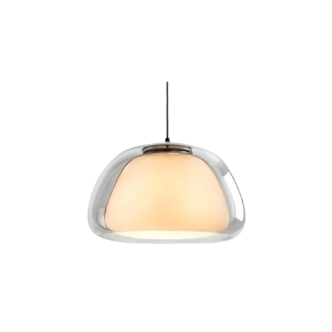 Pendant Light – Double Glass Dome with Soft Glow