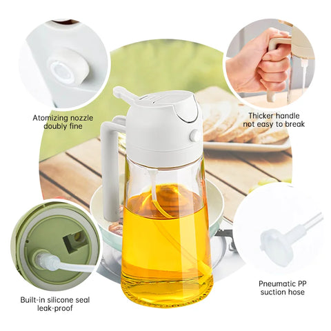 2-in-1 Cooking Oil Sprayer and Pour Bottle