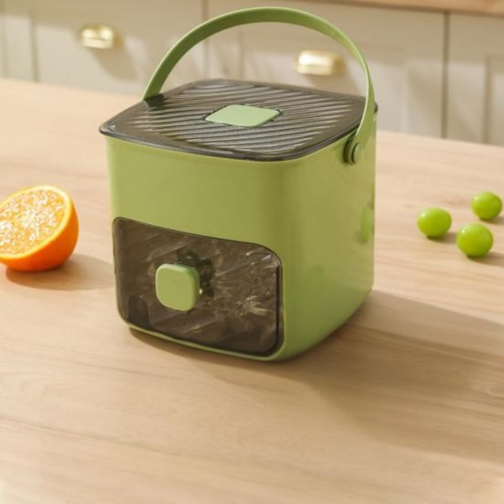 FrostEase Ice Maker Tray with Built-In Storage Drawer