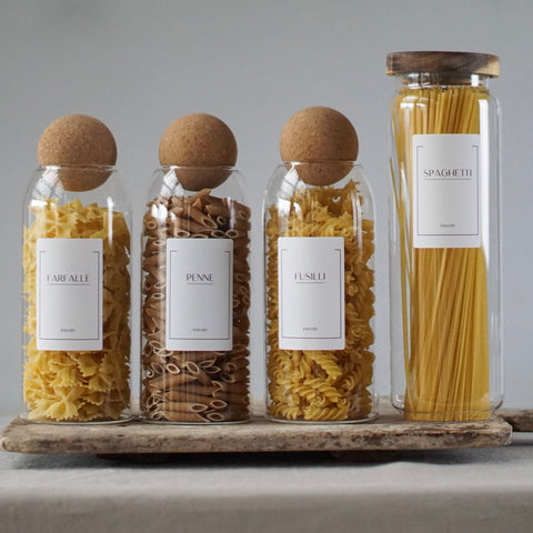 Tall Glass Pasta Jar Set