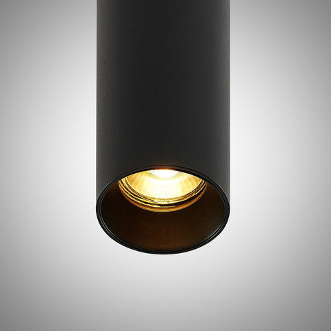 Pendant Light Black Aluminum Tube Style