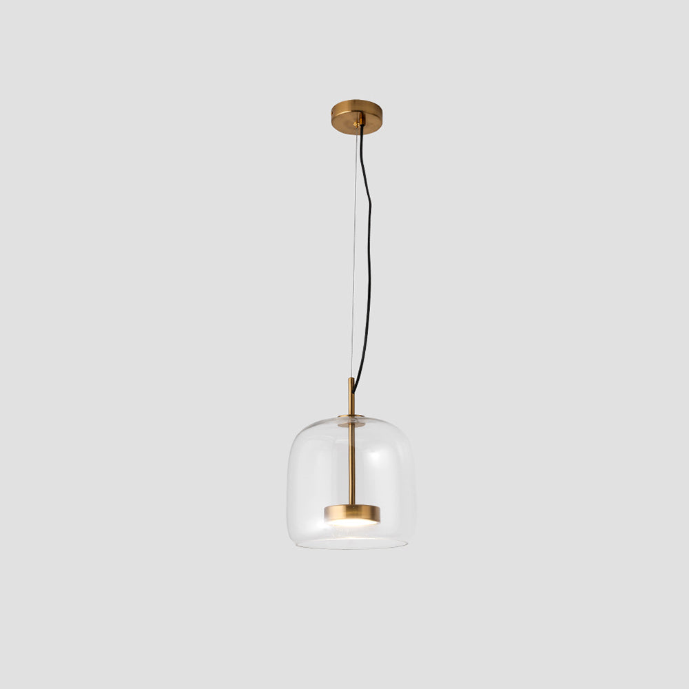 Vintage LED Pendant with Gold & Glass Charm