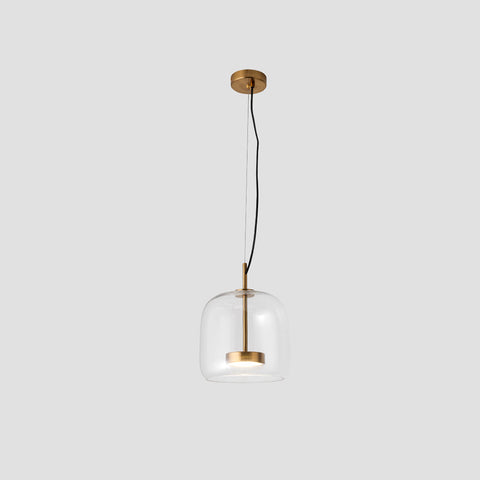 Vintage LED Pendant with Gold & Glass Charm