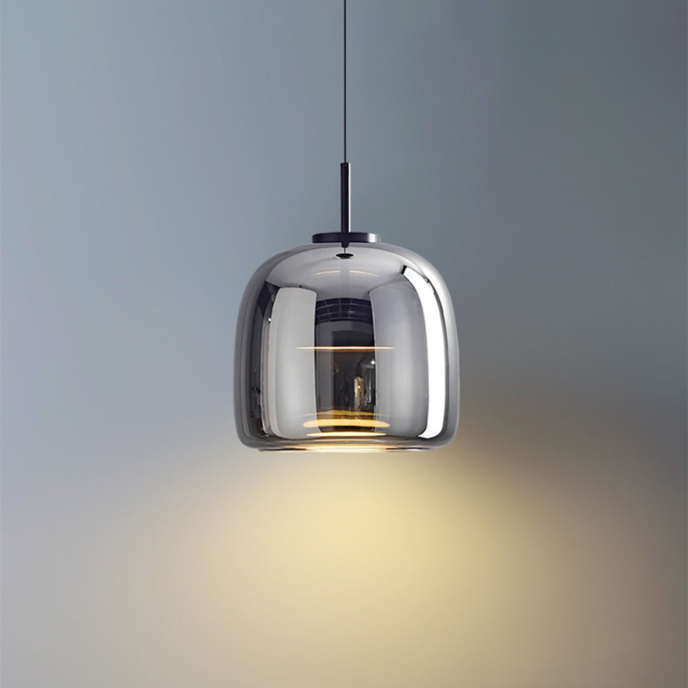 Vintage LED Pendant with Gold & Glass Charm