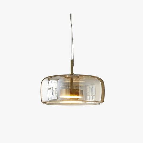 Vintage LED Pendant with Gold & Glass Charm