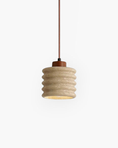 Vaguella Pendant Light – Wavy Ceramic Shade with Japandi Bedside Glow