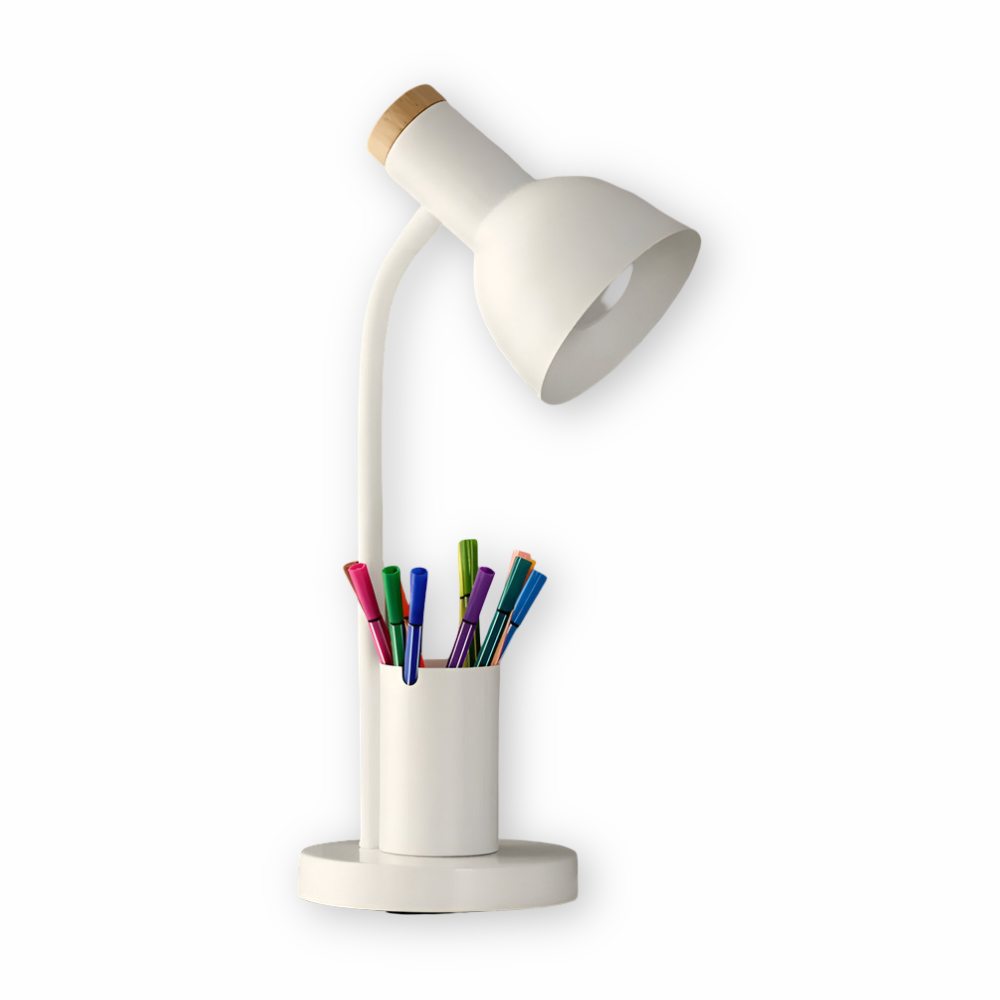 Nordic LED Table Lamp with Pen Holder – Eye-Friendly Desk Light