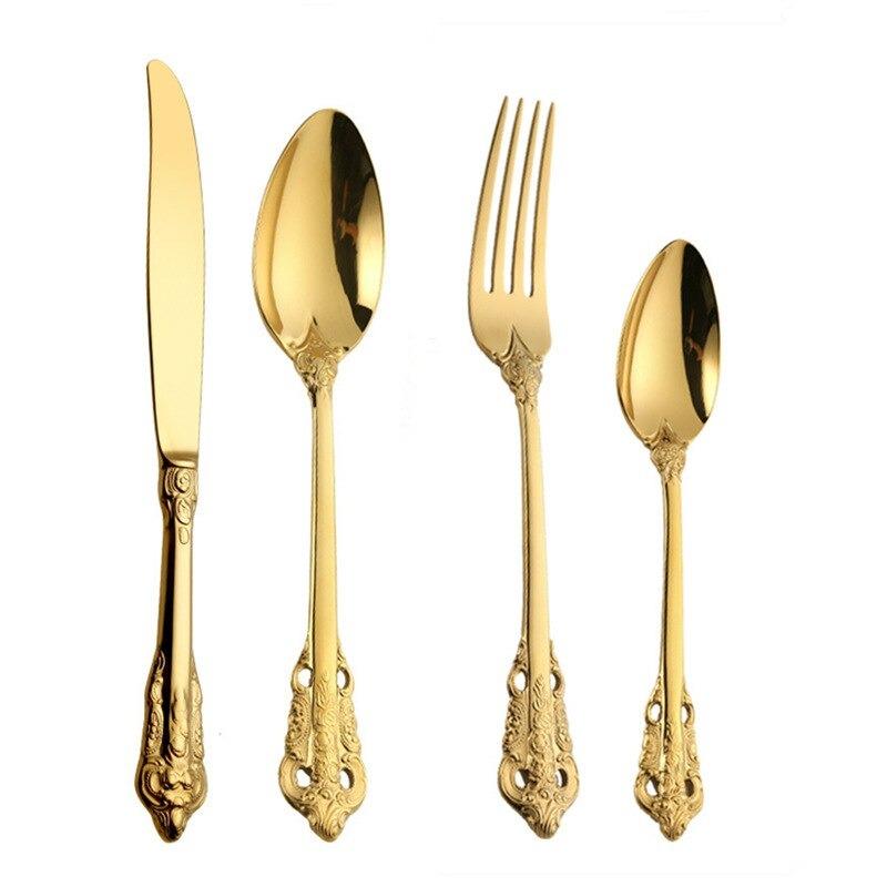 Regalia Golden Stainless Steel Cutlery Set