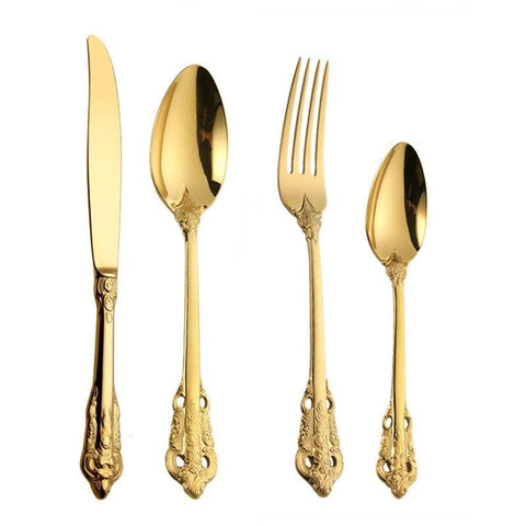 Regalia Golden Stainless Steel Cutlery Set