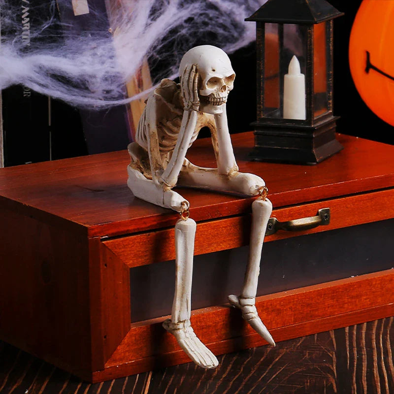 Halloween Skeleton Figurines – 3 Pc See No Evil Set