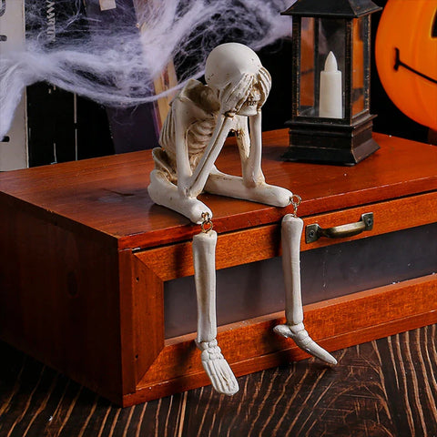 Halloween Skeleton Figurines – 3 Pc See No Evil Set