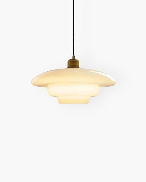 Nuvora Pendant Light – Soft Cloud Shape in Retro Opal Glass