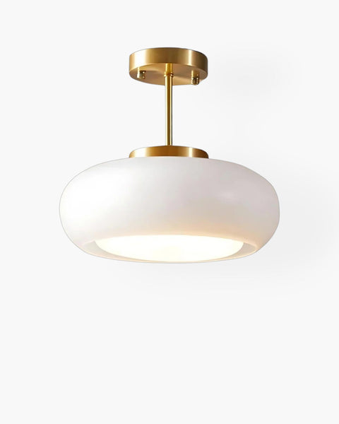Memoria Ceiling Light – Brass Mount with Frosted Glass Elegance