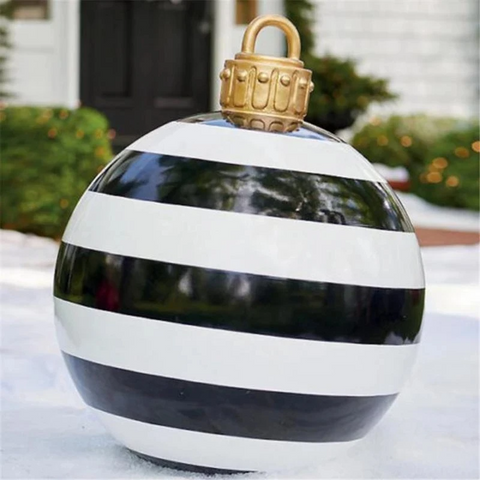 Large Outdoor Christmas Baubles – 60 cm Weather-Resistant PVC Decorations