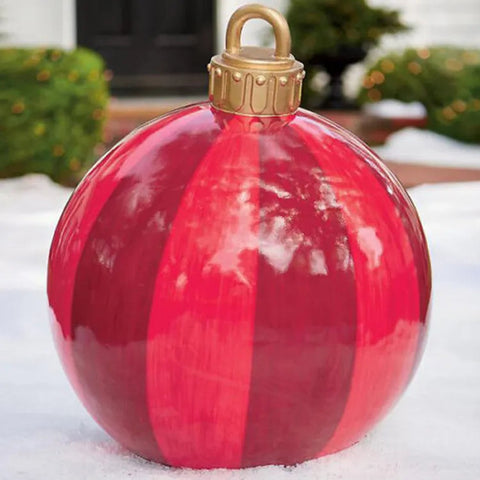 Large Outdoor Christmas Baubles – 60 cm Weather-Resistant PVC Decorations