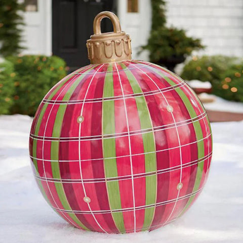Large Outdoor Christmas Baubles – 60 cm Weather-Resistant PVC Decorations