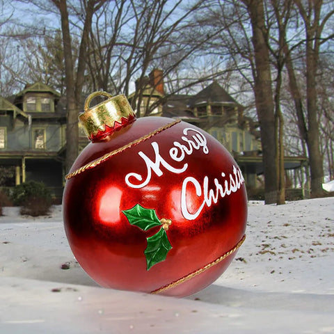 Large Outdoor Christmas Baubles – 60 cm Weather-Resistant PVC Decorations