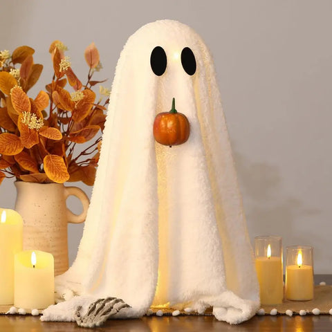 Glowing Halloween Ghost – Light-Up Velvet Decoration