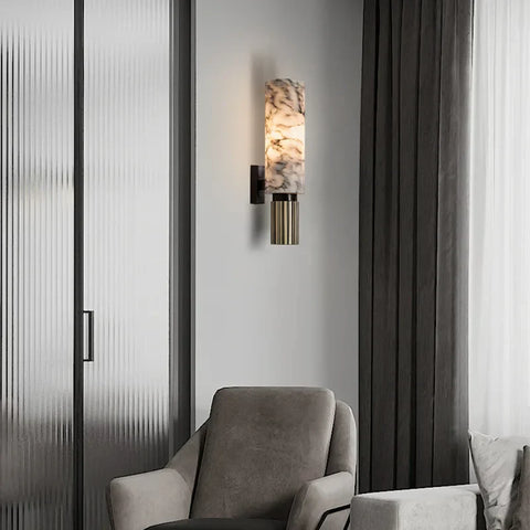 Marble Wall Light – Modern Ambient Stone Lamp
