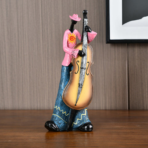 Resin Jazz Band Figurine - Vintage Music Decor Statue