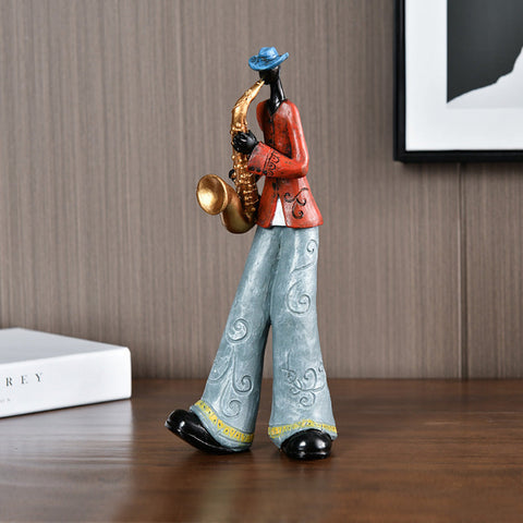 Resin Jazz Band Figurine - Vintage Music Decor Statue