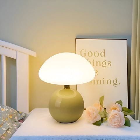 Elegant Bauhaus Inspired Mushroom LED Table Lamp – 3-Color Adjustable Mood Light for Modern Interiors