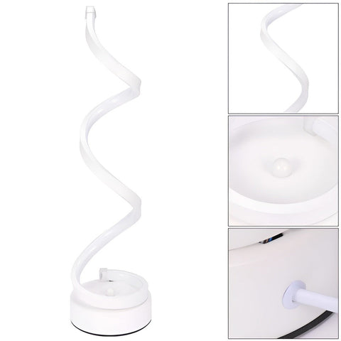 Radiant Curve – Spiral LED Table Lamp with Touch Control