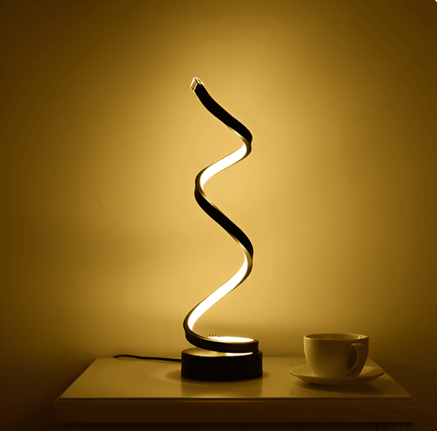 Radiant Curve – Spiral LED Table Lamp with Touch Control