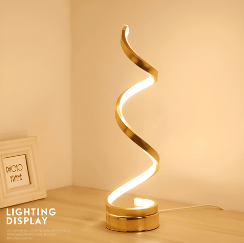 Radiant Curve – Spiral LED Table Lamp with Touch Control