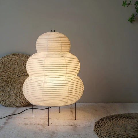 Zen Glow – Japanese-Inspired Rice Paper Floor Lamp with Adjustable Light