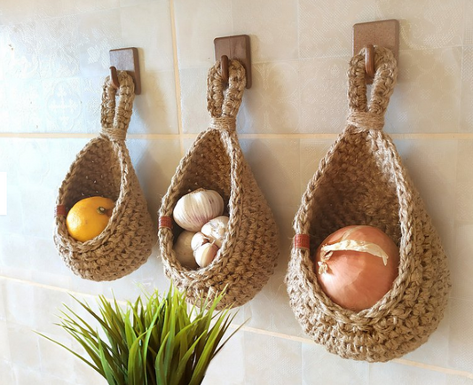 Hanging Cotton Yarn Wall Baskets