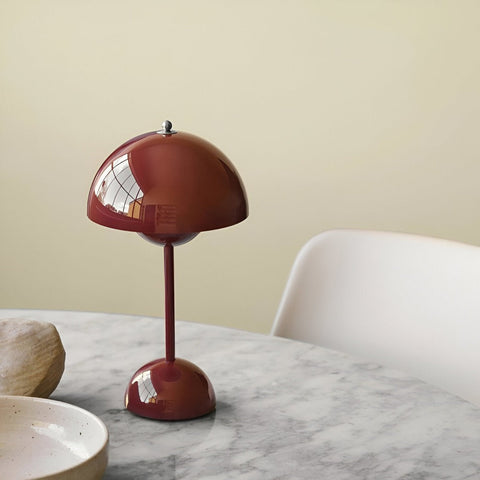 Elegant Glow LED Table Lamp – Cordless & Dimmable Mushroom Design