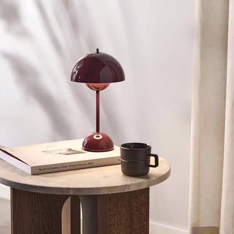 Elegant Glow LED Table Lamp – Cordless & Dimmable Mushroom Design