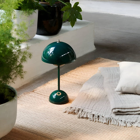 Elegant Glow LED Table Lamp – Cordless & Dimmable Mushroom Design