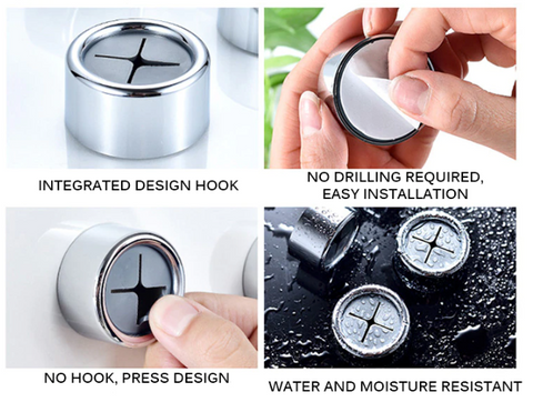 Towel Clips – 3 Pc Wall-Mounted Holders