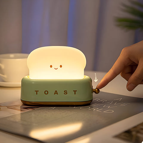 TinyToast Table Lamp – Portable Toaster-Inspired Dimmable LED Night Light