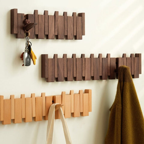 Luxury Wooden Piano Coatrack – Handcrafted Wall-Mounted Design
