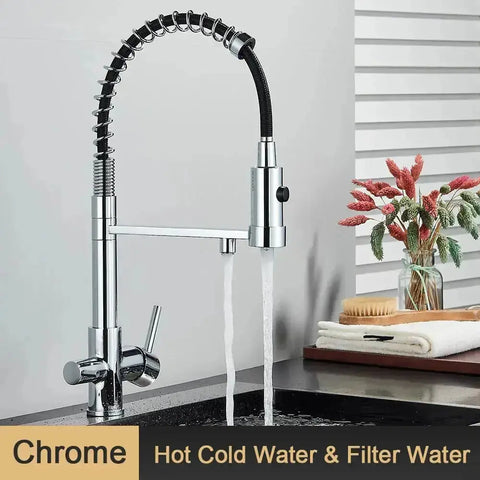 Pull-Down Kitchen Faucet 3-Way Filter