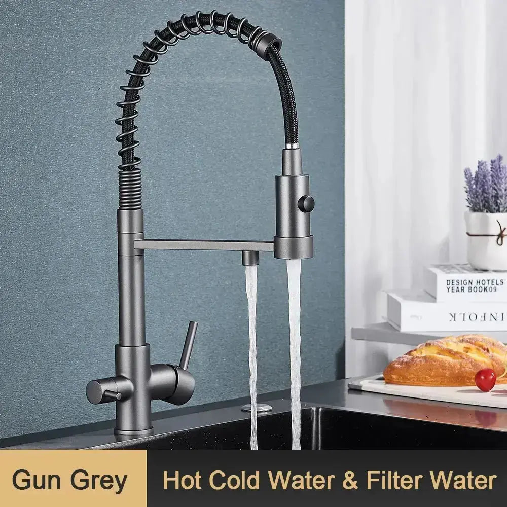 Pull-Down Kitchen Faucet 3-Way Filter