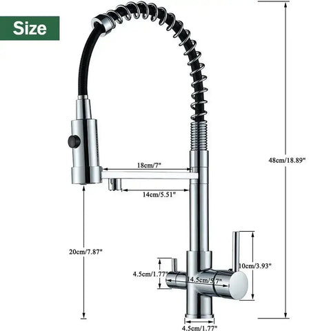 Pull-Down Kitchen Faucet 3-Way Filter