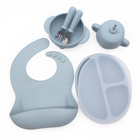 Silicone Pumpkin Feeding Set – 6 Pc Baby Weaning Kit