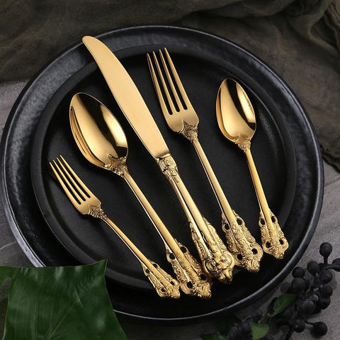 Regalia Golden Stainless Steel Cutlery Set