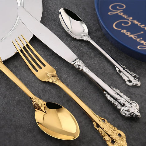 Regalia Golden Stainless Steel Cutlery Set